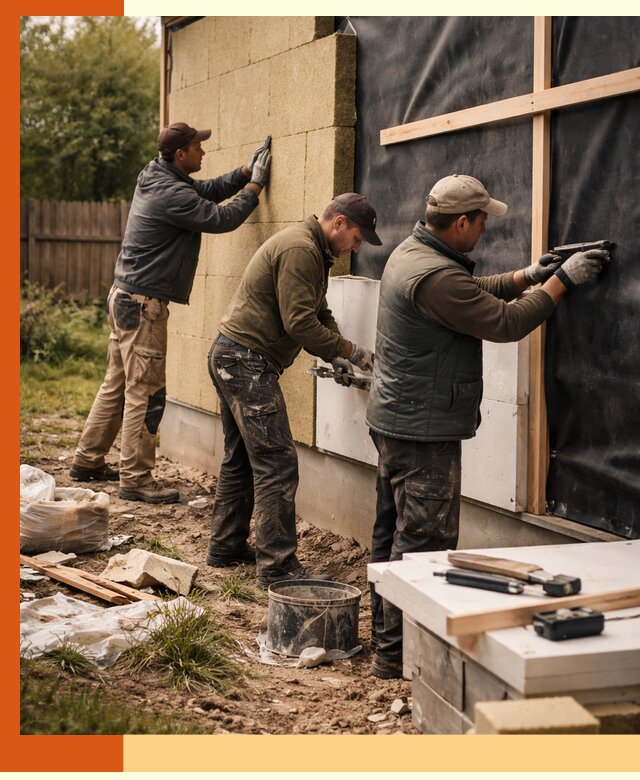 Утепление дачного дома под ключ в клине