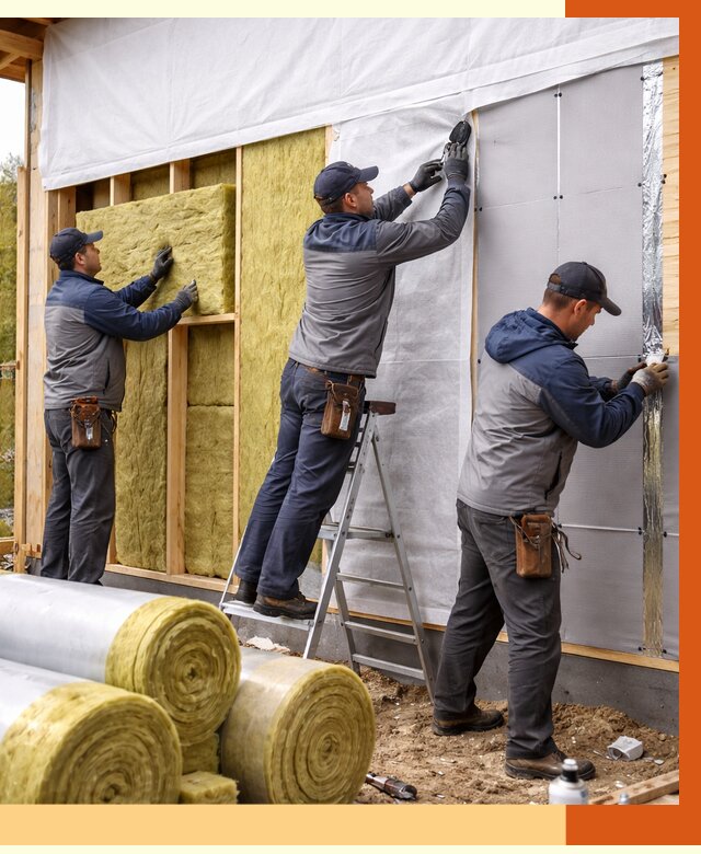 Утепление каркасного дома в клине от 4303 руб./м2 — профессионально | ТепломастерКли