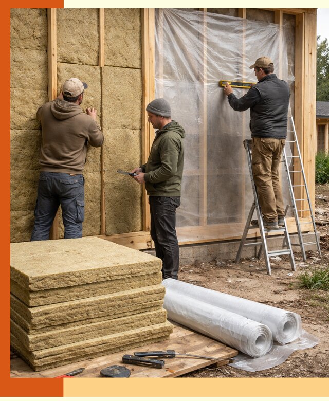 Утепление каркасного дома в клине под ключ с гарантией качества