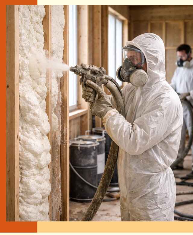 Утепление каркасного дома пенополиуретаном в клине