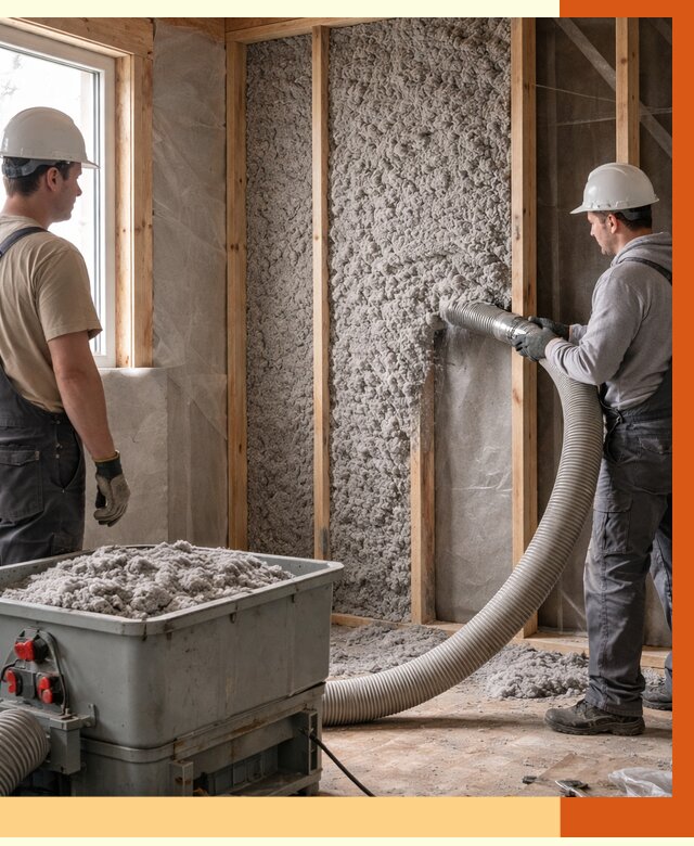 Утепление каркасного дома эковатой в клине от 1844 руб. | ТепломастерКли