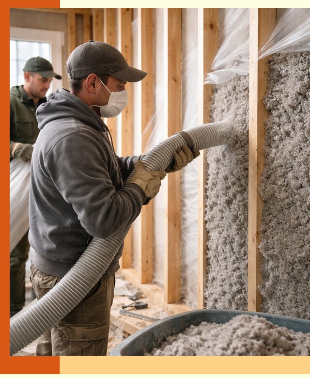 Утепление каркасного дома эковатой в клине — качественно и надолго