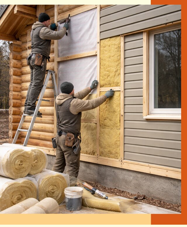 Утепление деревянного дома в клине от 6352 руб./м2 — заказать работы | ТепломастерКли