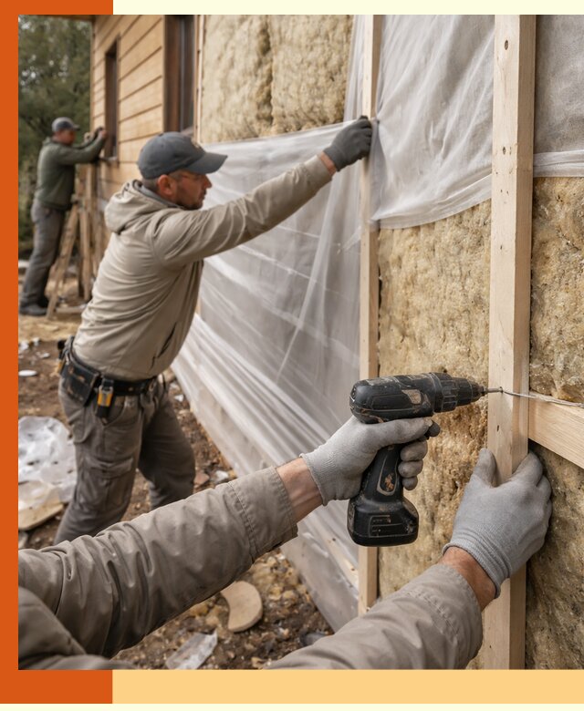 Утепление дома из бруса в клине качественно и долговечно
