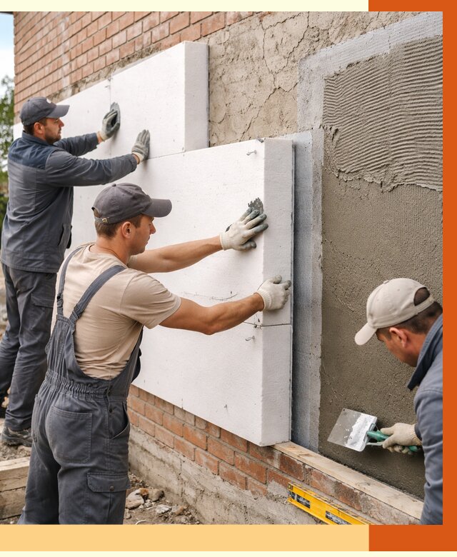 Утепление кирпичного дома в клине от 4303 руб. под ключ | ТепломастерКли