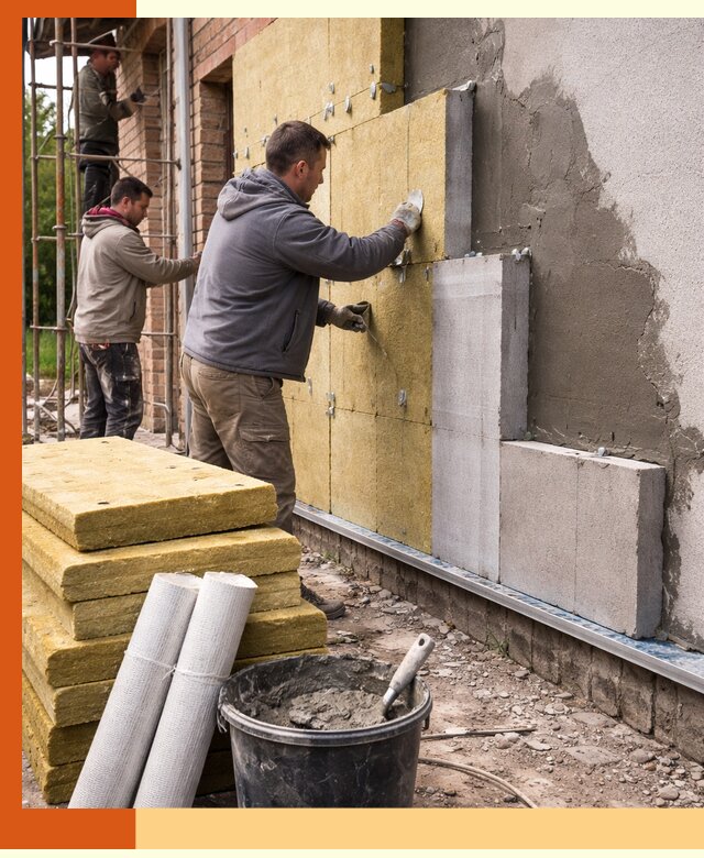 Утепление кирпичного дома под ключ в клине