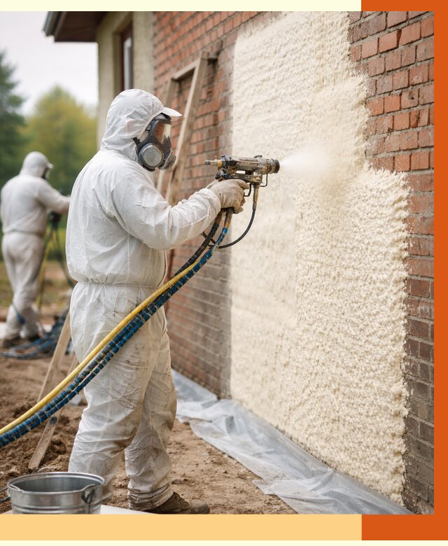 Утепление кирпичного дома ППУ в клине под ключ от 6659 руб. | ТепломастерКли