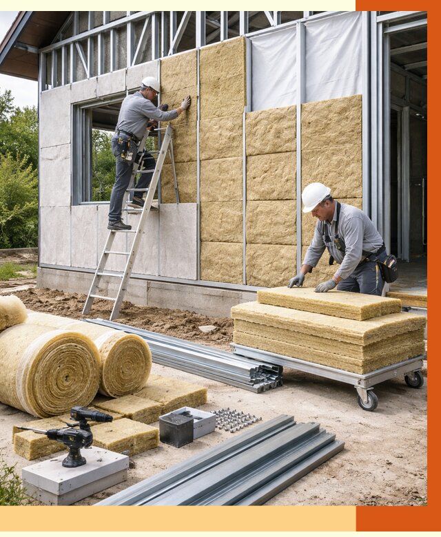 Утепление дома из ЛСТК в клине от 5327 руб./м² — профессионально | ТепломастерКли