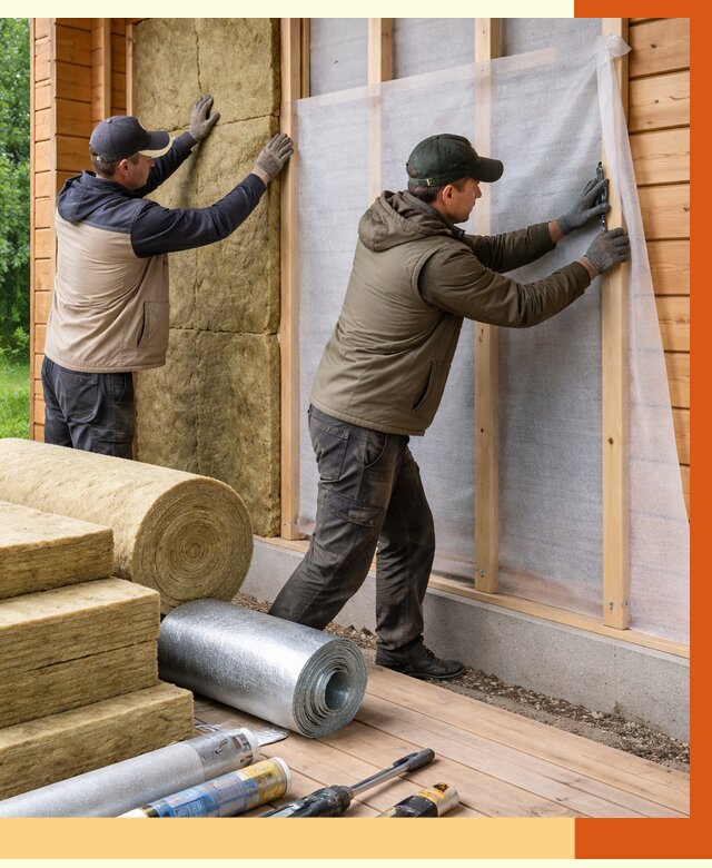 Утепление дома из двойного бруса в клине от 4918 руб./м² — ТепломастерКли под ключ