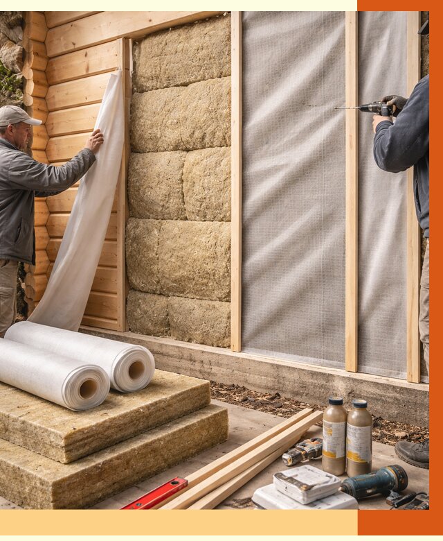 Утепление дома из минибруса в клине от 4610 руб/м2 — заказать профессионально | ТепломастерКли