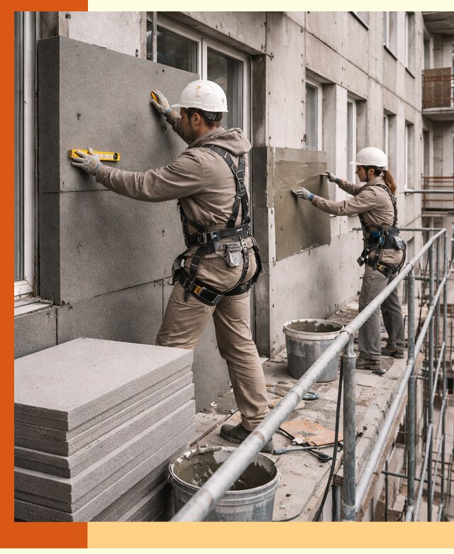 Утепление квартиры снаружи под ключ в клине