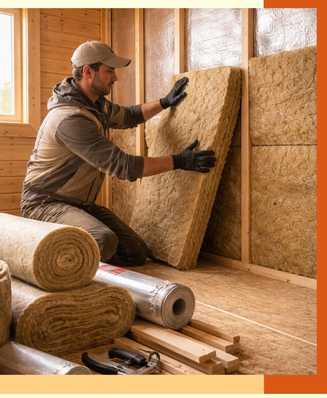 Утепление бани в клине под ключ от 4610 руб./м2 — утеплить потолок, пол и стены | ТепломастерКли