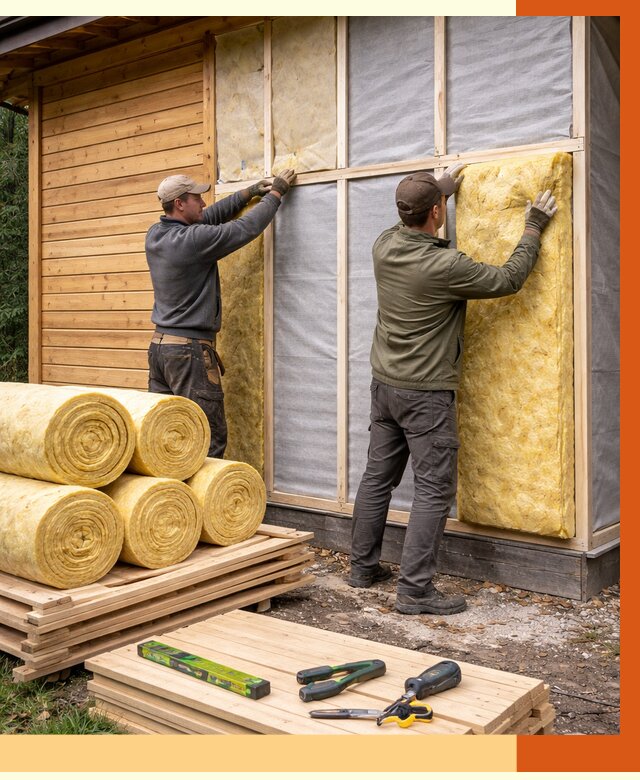 Утепление бани снаружи в клине от 87083 руб. под ключ | ТепломастерКли