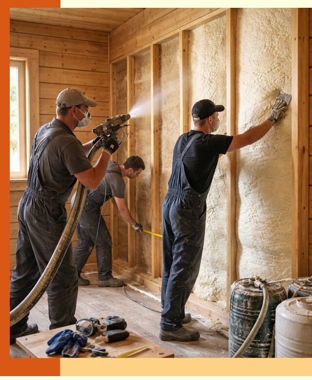 Утепление бани пенополиуретаном (ППУ) в клине