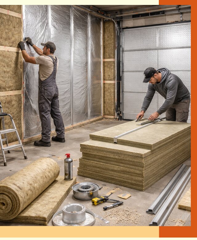 Утепление гаража в клине от 4610 руб/м2 — комплексное утепление ворот и стен | ТепломастерКли