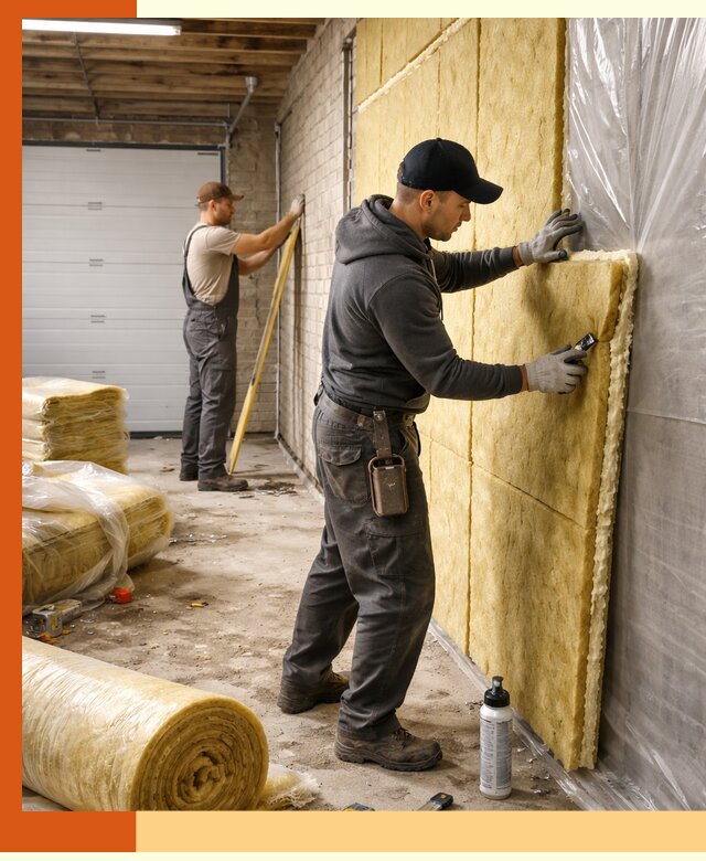 Утепление гаража под ключ в клине — все виды теплоизоляции