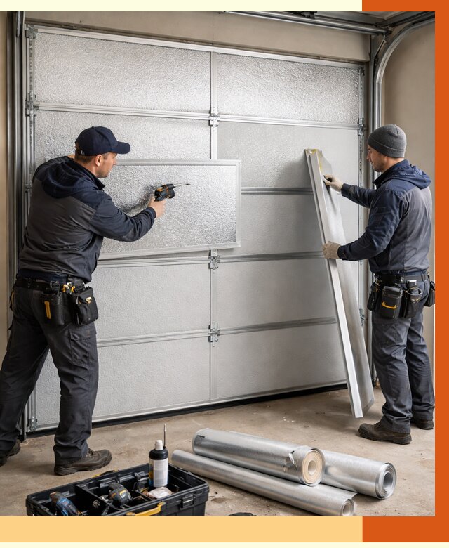 Утепление гаражных ворот в клине от 8042 руб/м2 — надежно и быстро | ТепломастерКли