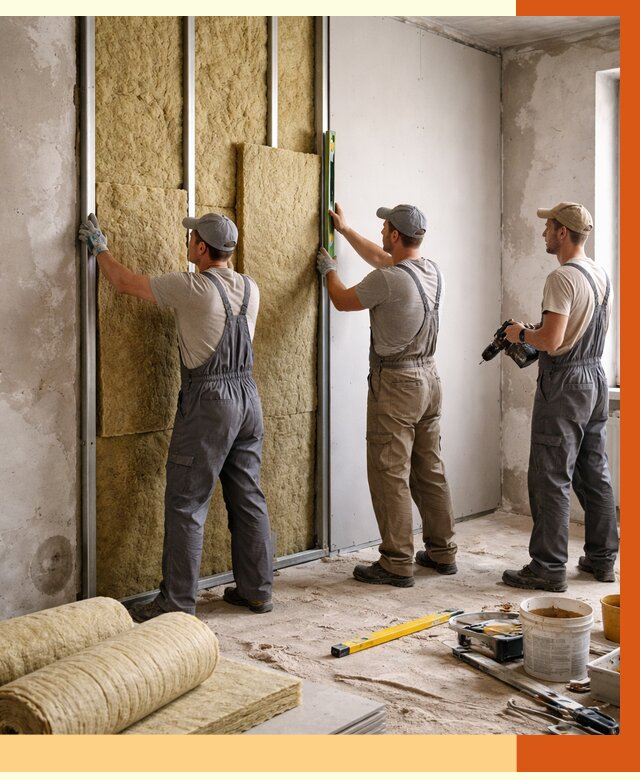 Утепление стен изнутри в клине от 2305 руб/м² под ключ | ТепломастерКли