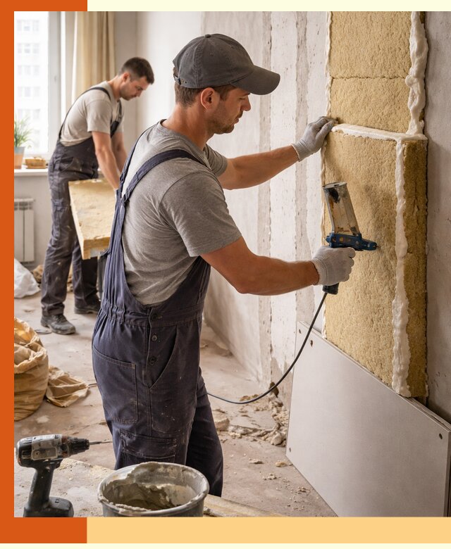 Утепление стен изнутри в клине — качественно и эффективно