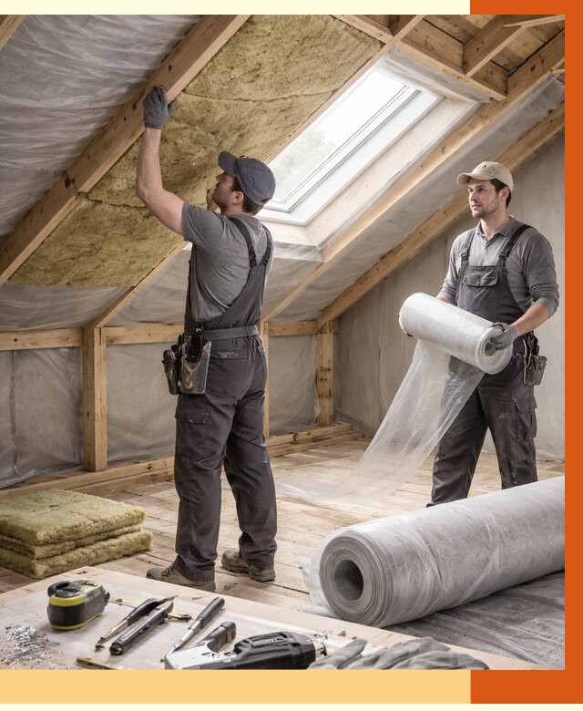 Утепление крыши изнутри мансарды в клине от 4303 руб./м² | ТепломастерКли