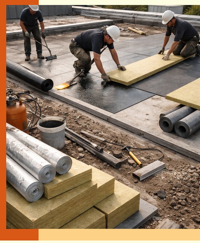 Утепление плоской крыши в клине — надежная теплоизоляция и герметизация