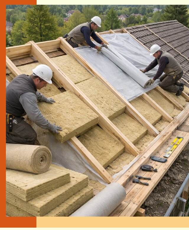 Утепление скатной крыши в клине качественно и надёжно