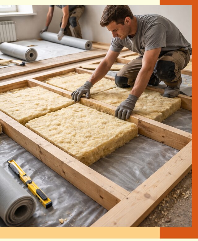 Утепление деревянного пола в клине от 1537 руб./м2 под ключ | ТепломастерКли