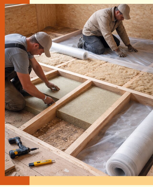 Профессиональное утепление деревянного пола в клине