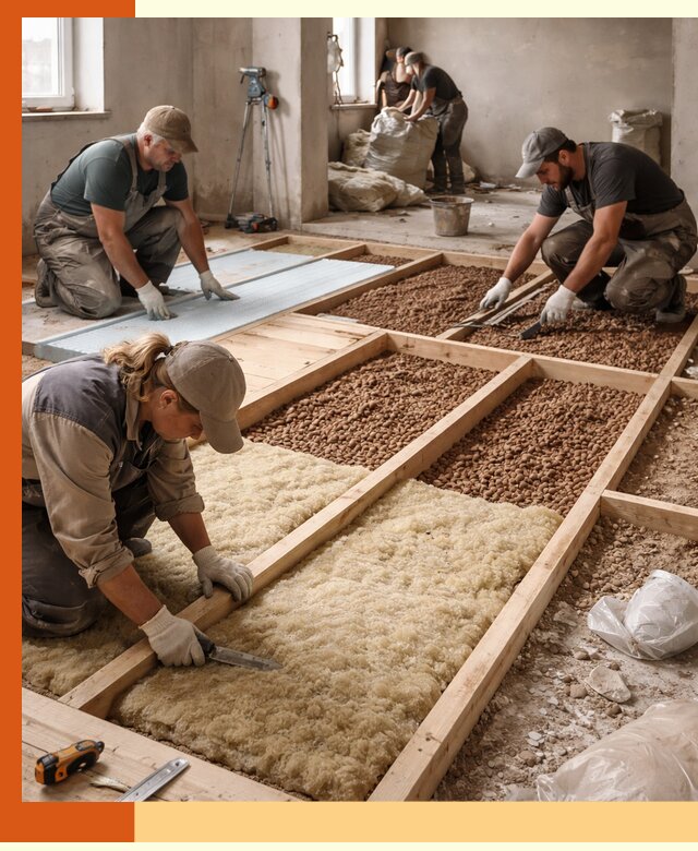 Утепление перекрытий жилых и промышленных зданий в клине