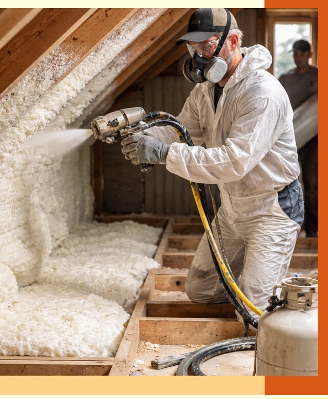 Утепление чердака ППУ в клине от 8831 руб./м2 — услуга под ключ | ТепломастерКли