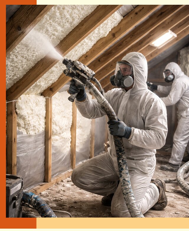 Утепление чердака пенополиуретаном (ППУ) в клине