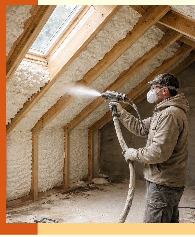 Утепление мансарды ППУ в клине быстро и надежно