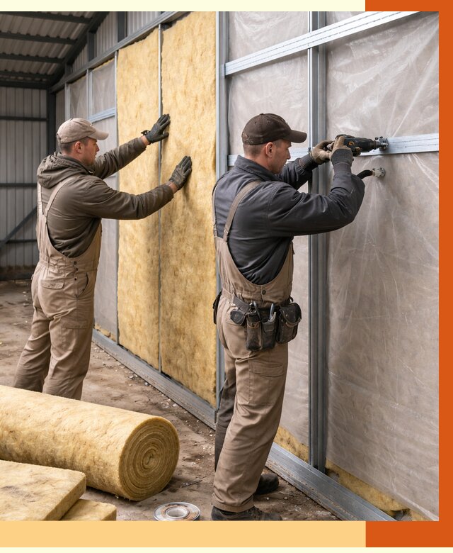 Утепление металлического ангара в клине от 4866 руб/м2 — услуги под ключ | ТепломастерКли