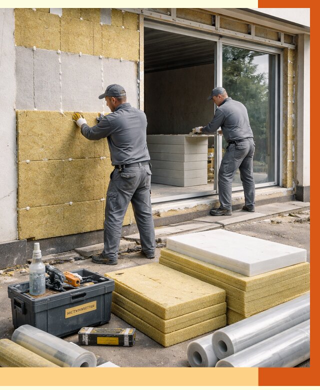 Утепление торгового павильона в клине от 14855 руб./м² под ключ | ТепломастерКли