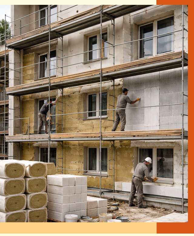 Утепление гостиницы в клине от 7376 руб./м2 — комплексно, ППУ, под ключ | ТепломастерКли