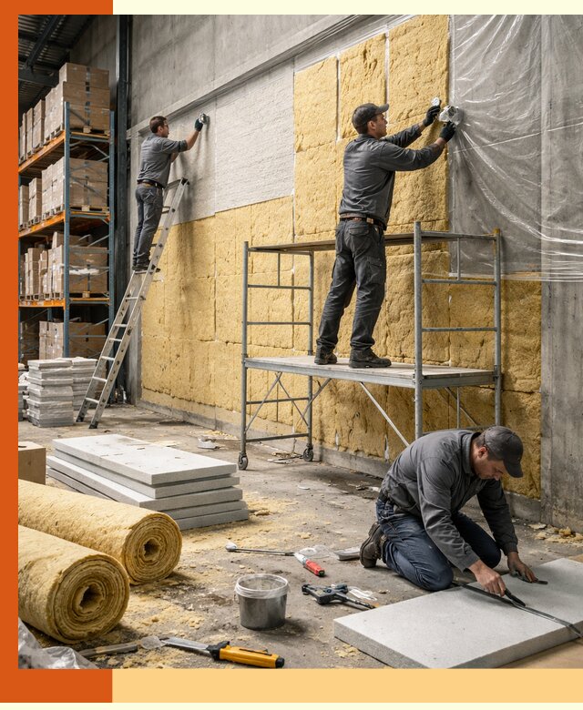 Утепление холодного склада под ключ в клине