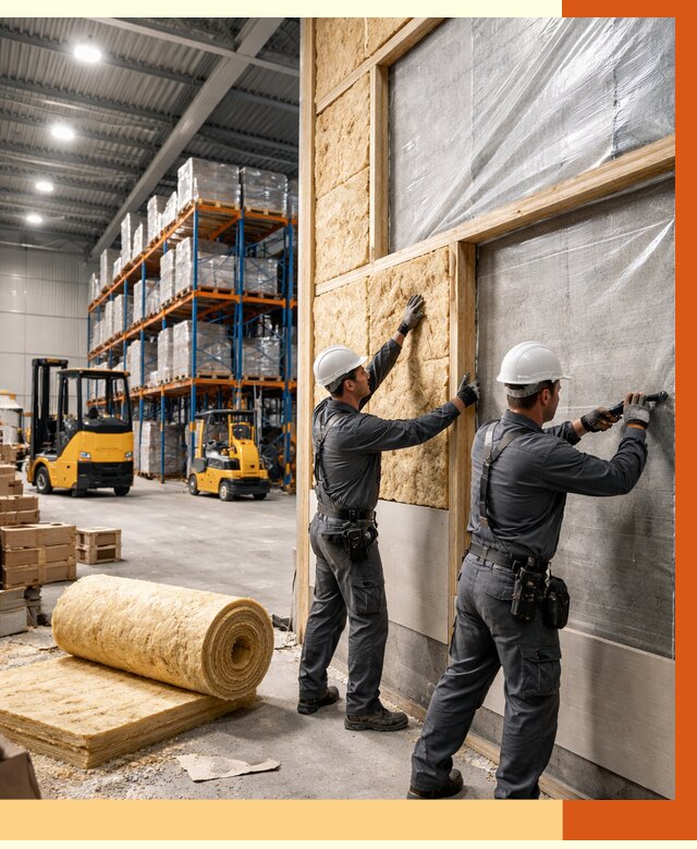 Утепление склада с техникой в клине от 4303 руб./м2 — комплексно под ключ | ТепломастерКли