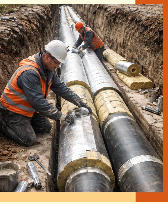 Утепление теплотрассы в клине от 4610 руб./м2 — ппу и комплексная изоляция | ТепломастерКли