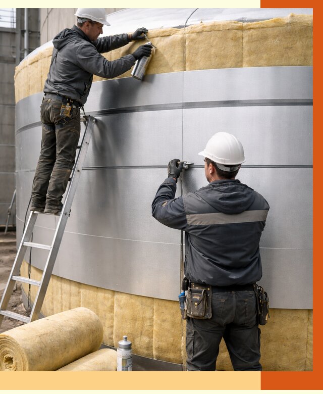 Утепление цистерны в клине пенополиуретаном от 14855 руб. под ключ | ТепломастерКли