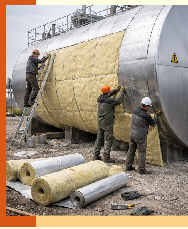 Утепление резервуаров с топливом в клине надежно и экономично