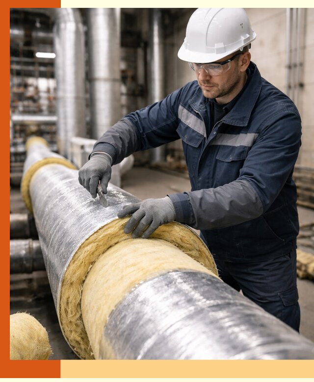 Утепление технологического оборудования и заводских установок в клине