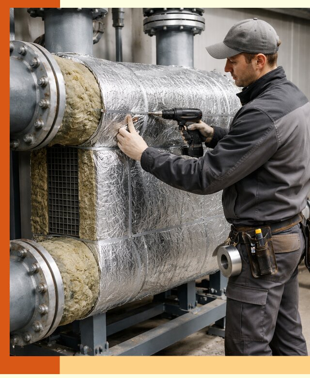 Утепление теплообменника в клине — профессиональная теплоизоляция оборудования