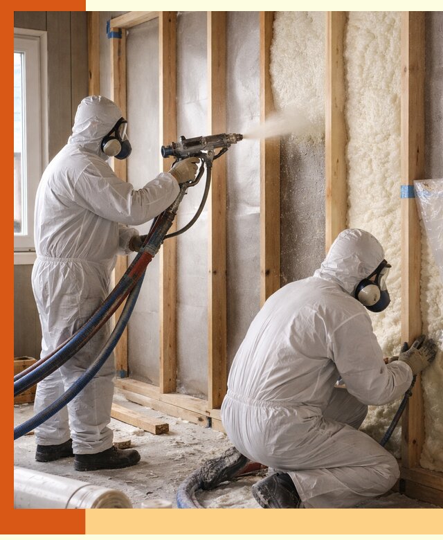 Утепление каркасной стены ППУ в клине для домов и коттеджей