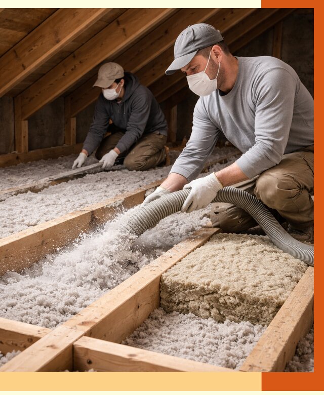 Заполнение полостей чердачного перекрытия в клине от 4610 руб. | ТепломастерКли