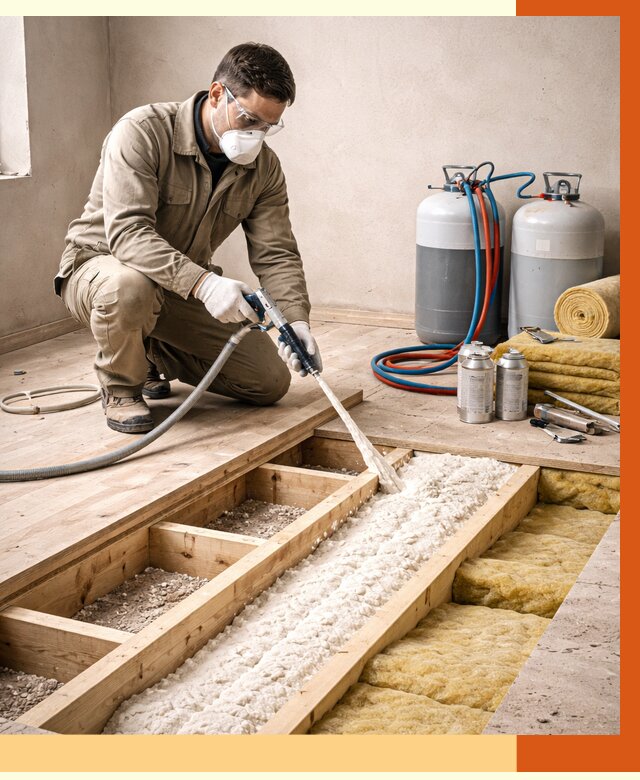 Заполнение полостей межэтажного перекрытия в клине от 4303 руб. | ТепломастерКли