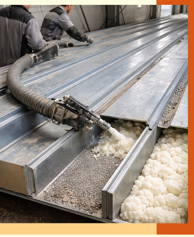 Заполнение пустот кровельных панелей в клине от 7376 руб. под ключ | ТепломастерКли