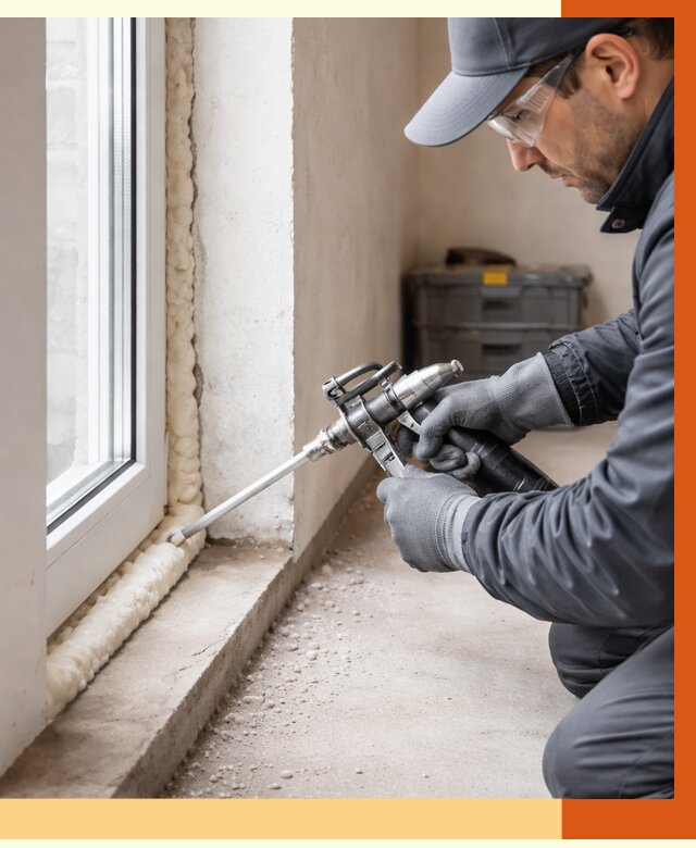 Герметизация стыков ППУ в клине от 1690 руб. за м2 — утепление примыканий под ключ | ТепломастерКли