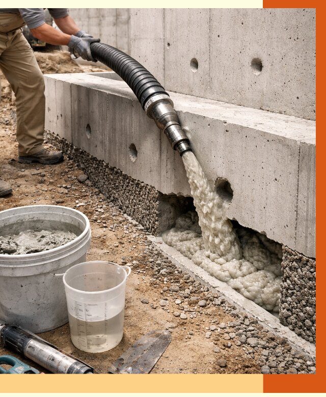 Заполнение полостей фундамента в клине от 6967 руб. под ключ | ТепломастерКли