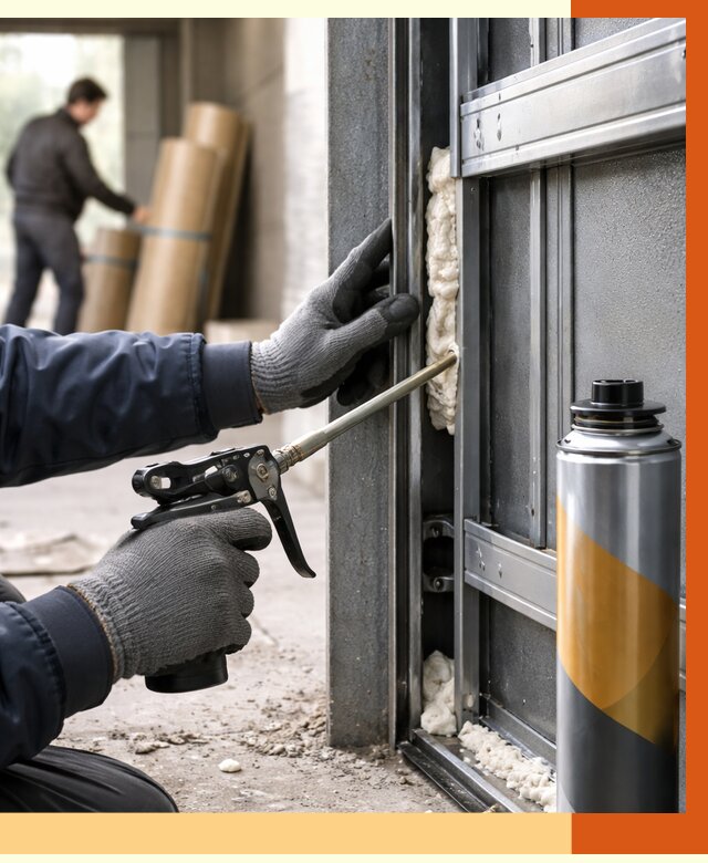 Заполнение пустот ворот в клине от 4610 руб. — заливка ППУ, утепление под ключ | ТепломастерКли