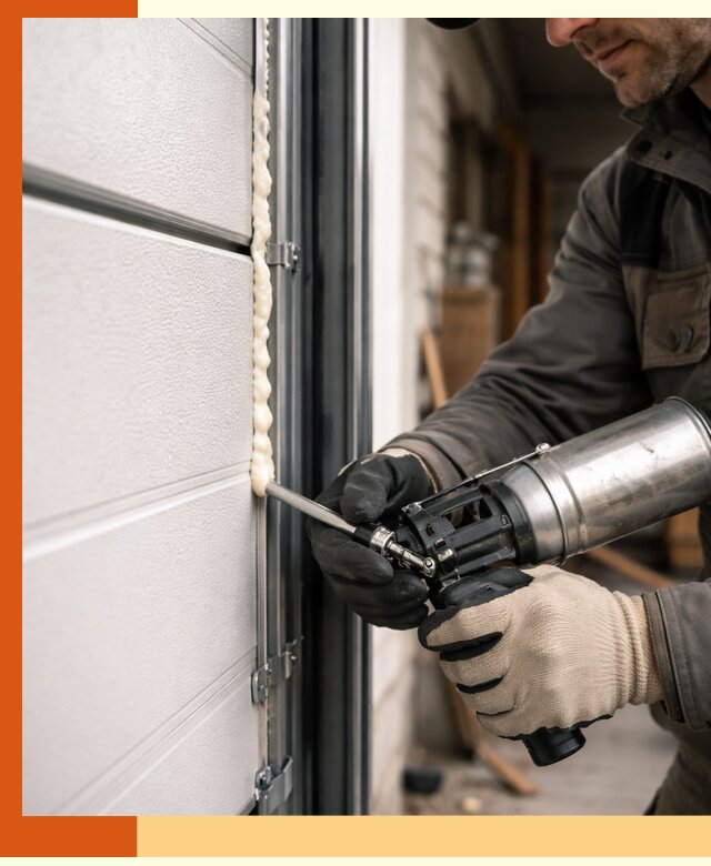 Заполнение пустот ворот в клине профессионально и герметично